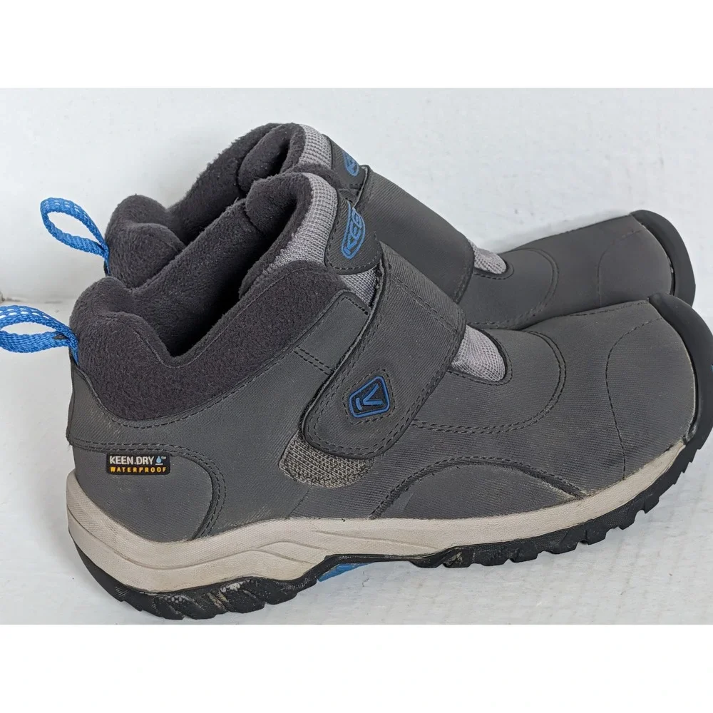 KEEN Targhee Waterproof Hiking Shoes Kids Youth Size 1 Gray Black